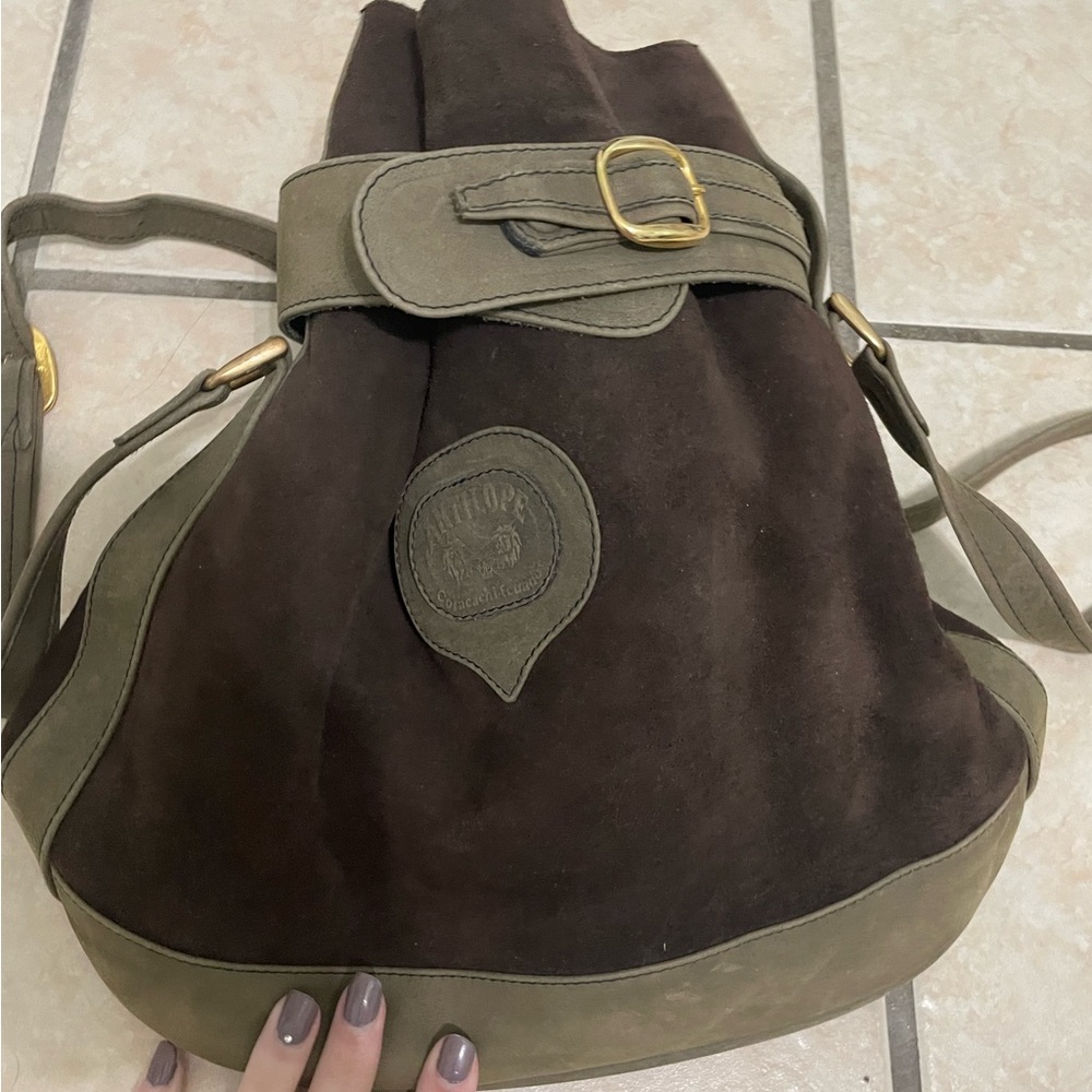Brown fleece vintage Antilope crossbody bag